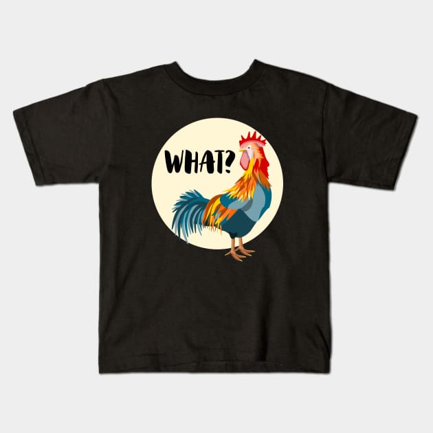 Impatient Rooster Kids T-Shirt by mailboxdisco